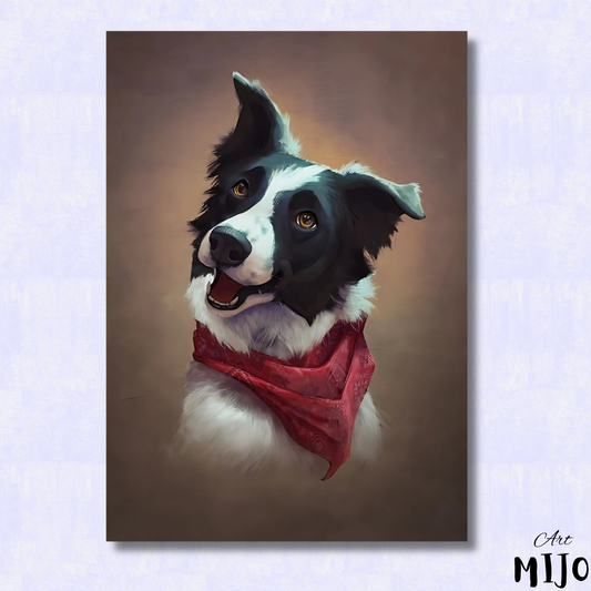 Charming Border Collie Dog Paint by Numbers Kit