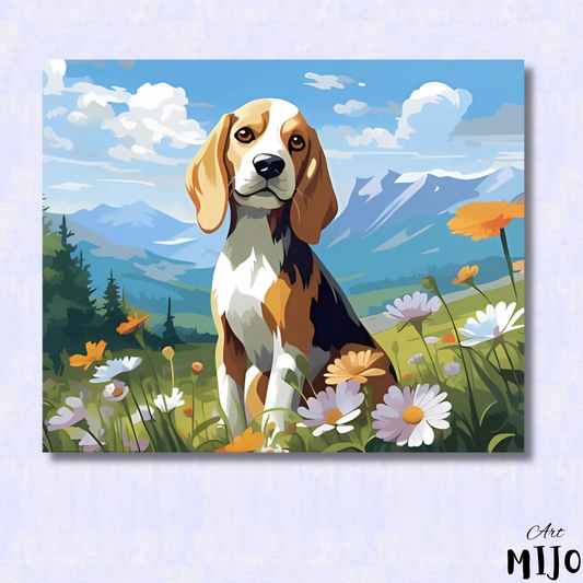 Beagle Dog Paint by Numbers Kit