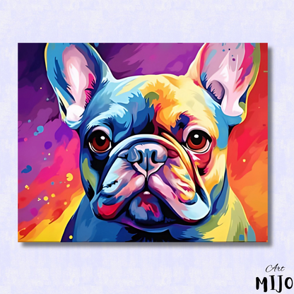 Kit de pintura por números de perros coloridos