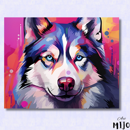 Husky Dog Paint by Numbers Kit