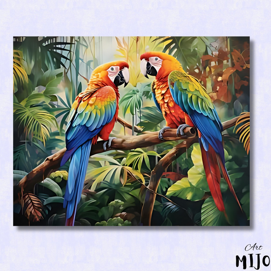 Tropical Paradise Macaws Paint by Numbers Kit