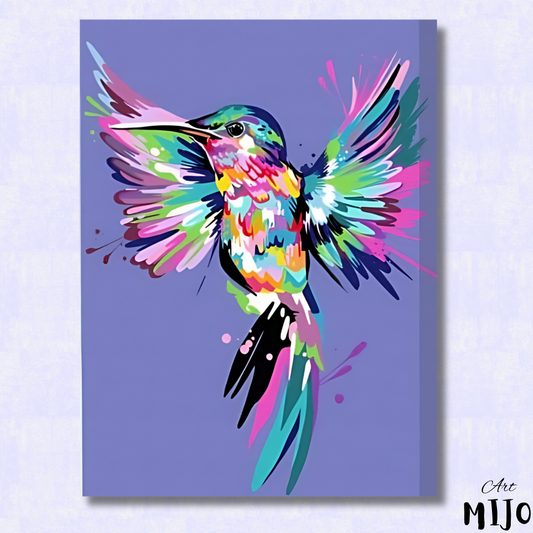 Colorful Hummingbird Paint by Numbers Kit