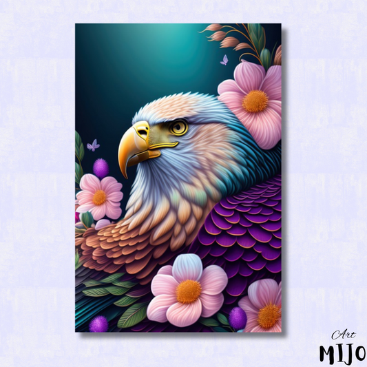 Majestic Eagle with Blossoms Paint by Numbers Kit