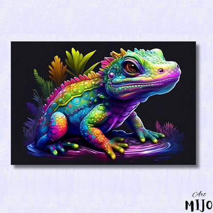 Vibrant Gecko Paint by Numbers Kit