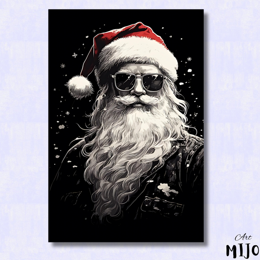 Cool Santa with Sunglasses Paint by Numbers Kit