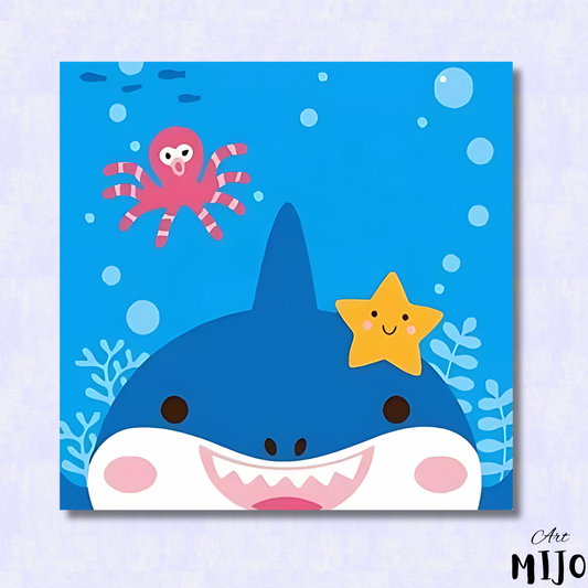 Smiling Shark & Friends Paint by Numbers Kit