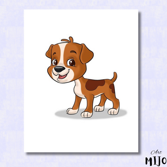 Loving Puppy Dog Paint by Numbers Kit