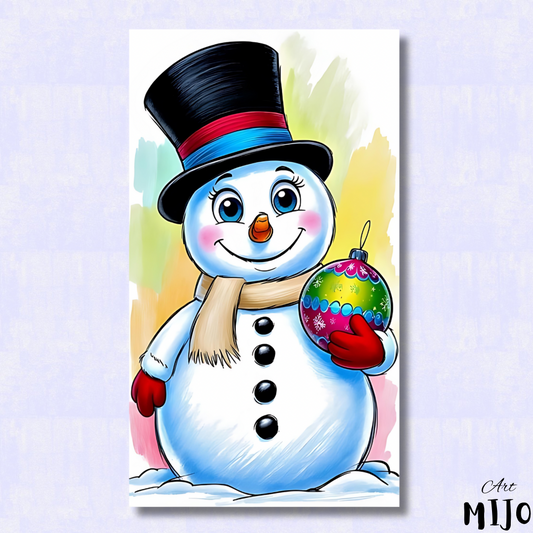 Snowman Paint by Numbers Kit